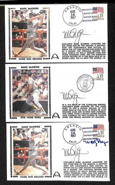 Lot Of 3 Mark McGwire Signed First Day Covers