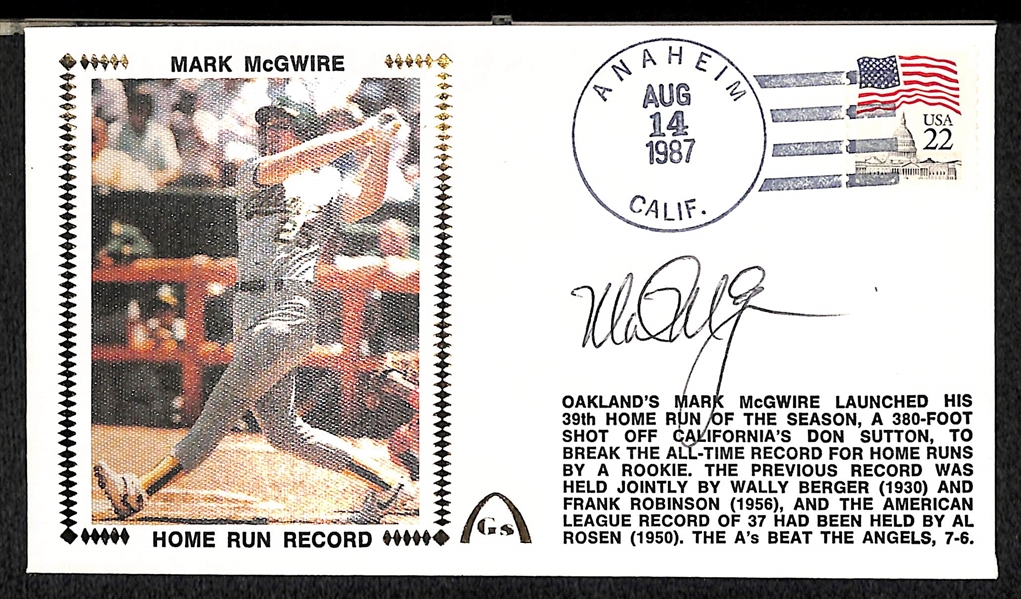 Lot Of 3 Mark McGwire Signed First Day Covers