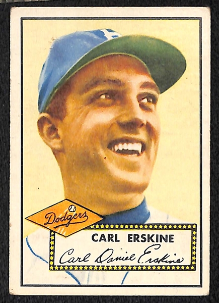 Lot Of 2 Vintage Cards - Carl Erskine 1952 Topps & J. Coleman 1955 Bowman
