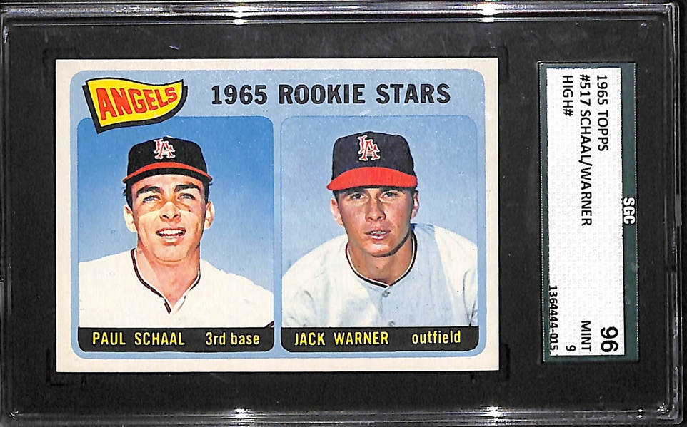 1965 Topps #517 Schaal/Warner High Number Rookie SGC 96 (9)