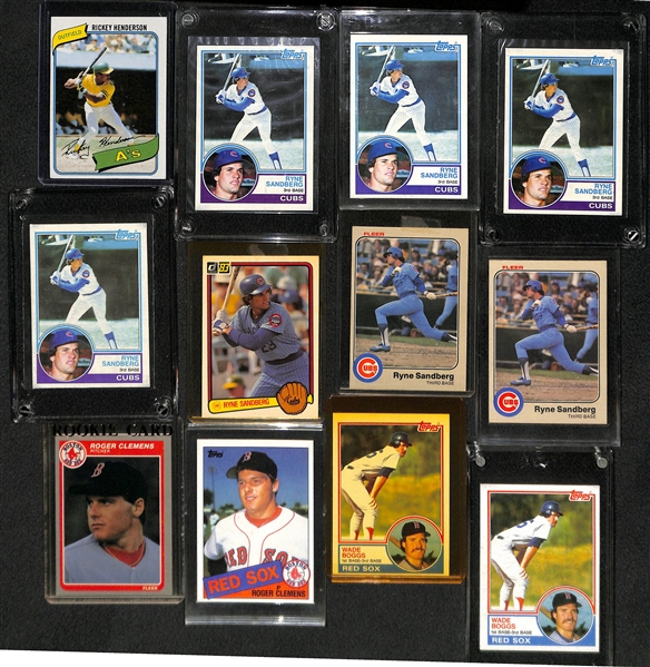Lot Of 12 Baseball Stars Rookie Cards w. Rickey Henderson