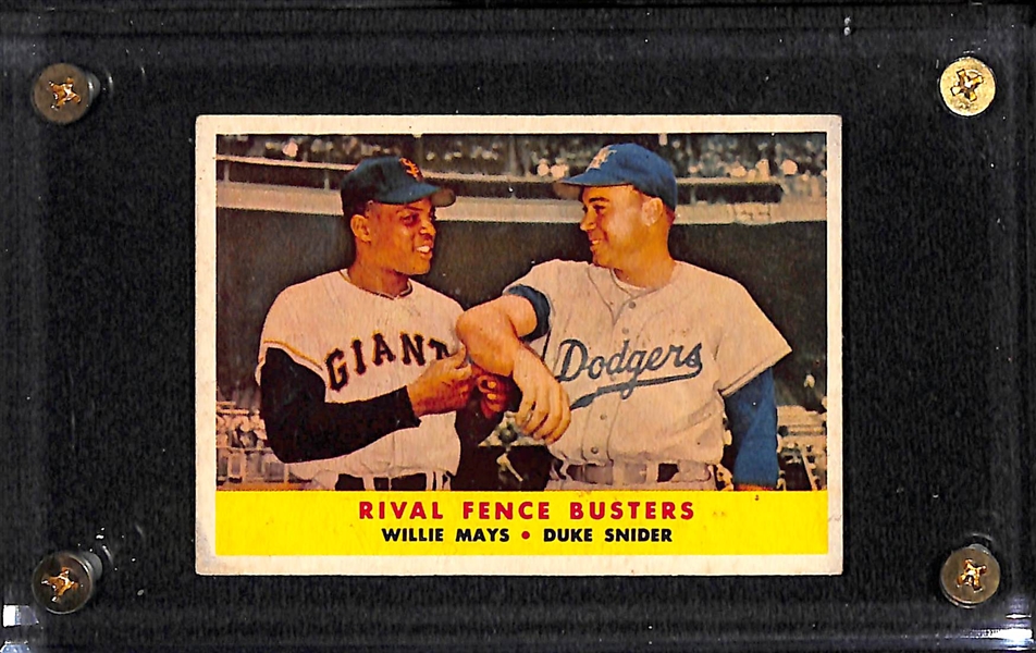 1960 Topps Willie Mays & 1959 Fence Busters w. Mays
