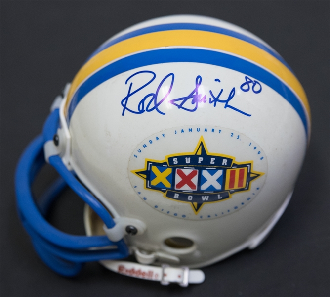Rod Smith Signed 1998 Super Bowl Mini Helmet