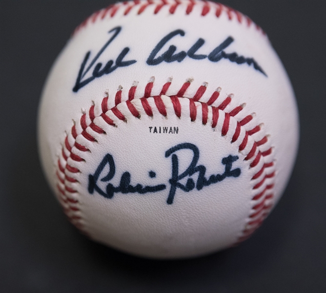 Richie Ashburn & Robin Roberts Signed Baseball - JSA