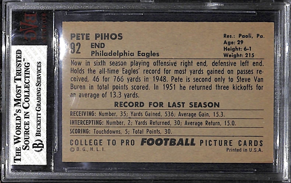 1952 Bowman Large #92 Pete Pihos BVG 6.5