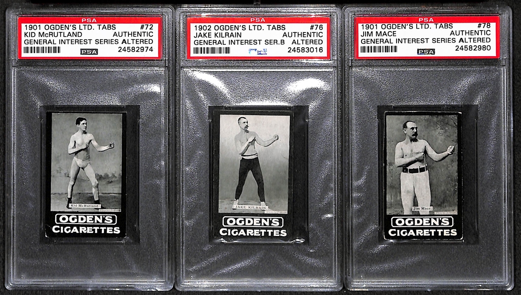 Lot Of 5 1909 Ogden's Boxing Cards PSA Altered w. McCoy