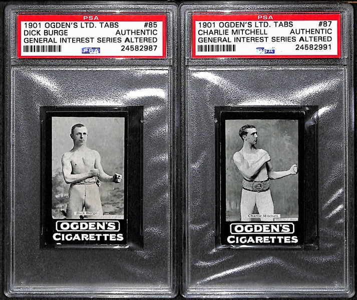 Lot Of 5 1909 Ogden's Boxing Cards PSA Altered w. Burge