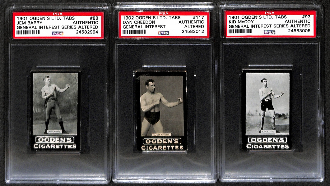 Lot Of 5 1909 Ogden's Boxing Cards PSA Altered w. Burge