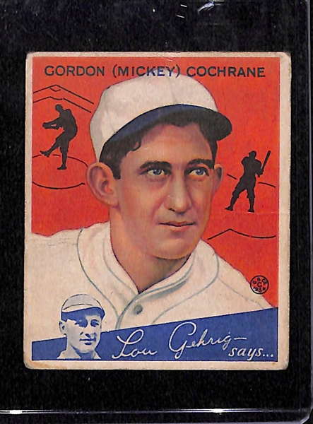1934 Goudey #2 Mickey Cochrane Card