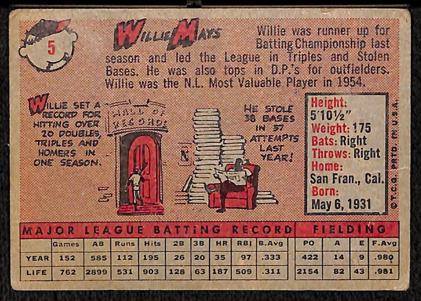 1958 Topps #5 Willie Mays Card