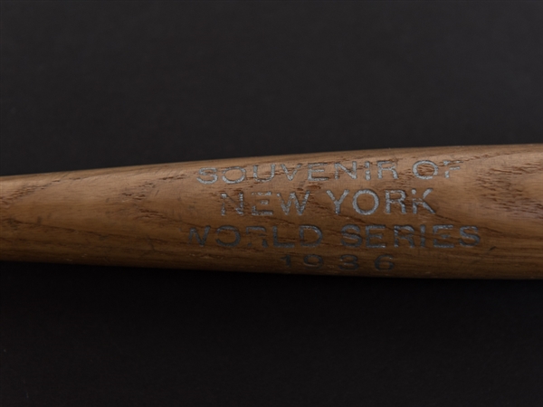 1936 Yankees vs Giants World Series Souvenir Bat