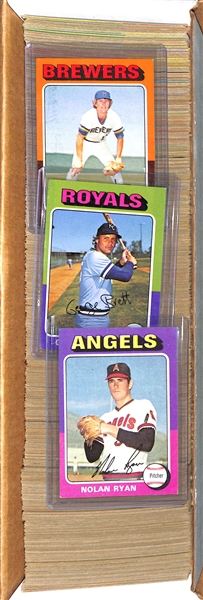 1975 Topps Complete Baseball Set w. Robin Yount & George Brett Rookie Cards