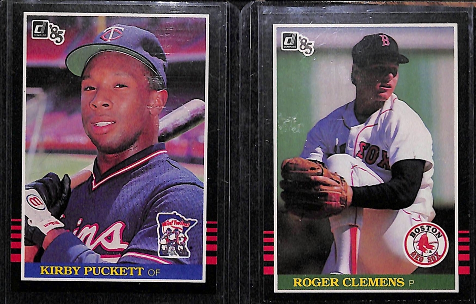 1985 Donruss Complete Baseball Set w. Puckett & Clemens Rookie Cards