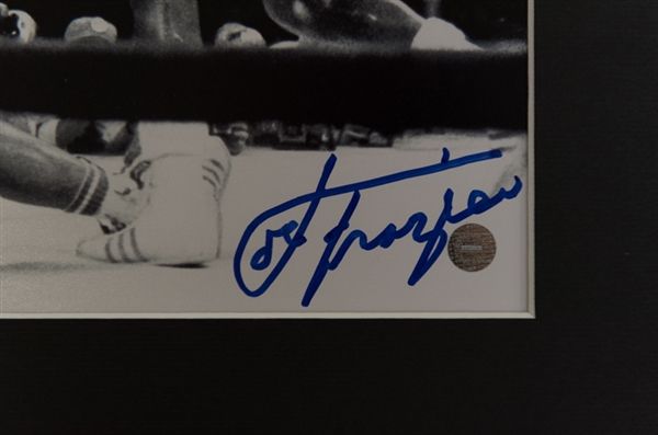 Joe Frazier Signed & Matted Photo Display