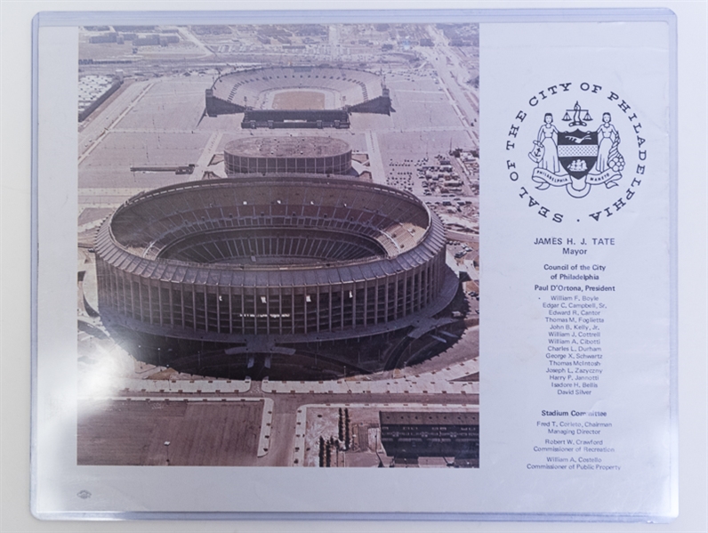 1971 Philadelphia Veterans Stadium Dedication Program w. Ticket