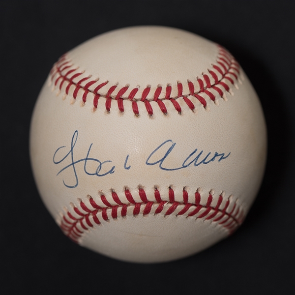 Hank Aaron Signed National League Baseball - JSA