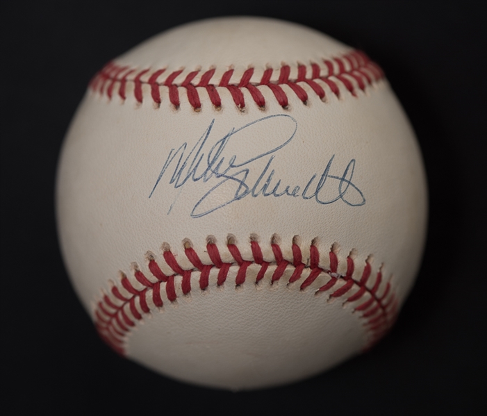Stan Musial & Mike Schmidt Signed Baseballs - JSA