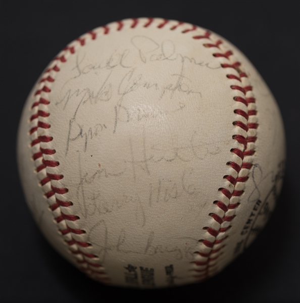1970 Phillies Team Signed Baseball w. 22 Autographs w. Larry Bowa & Rick Wise
