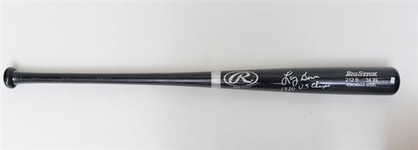 Larry Bowa Signed & Inscribed Rawlings Big Stick Bat - JSA