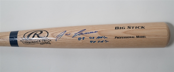 Jose Canseco Signed & Inscribed Rawlings Baseball Bat - Leaf