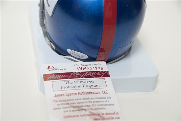 Sean Landeta Signed & Inscribed Giants Mini Helmet - JSA