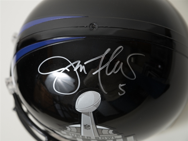 Joe Flacco Signed Super Bowl XLVII Full Size Helmet - JSA