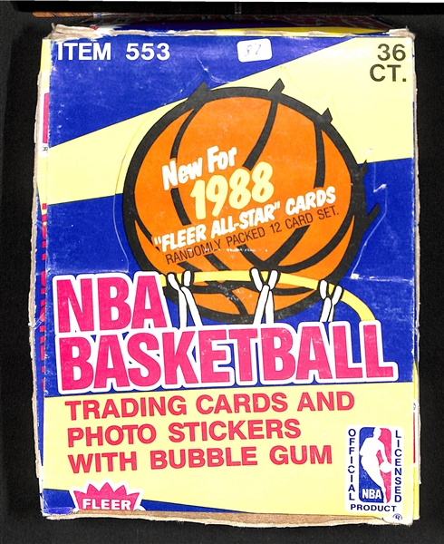 1988 Fleer Basketball Wax Box - 32 Of The 36 Packs