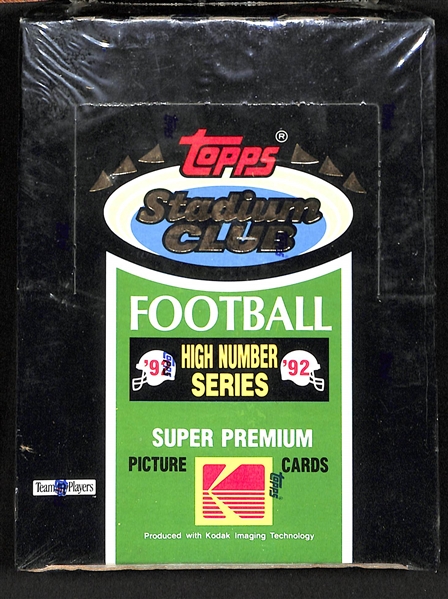 1992 Topps Stadium Club Football High Number Series Sealed Wax Box
