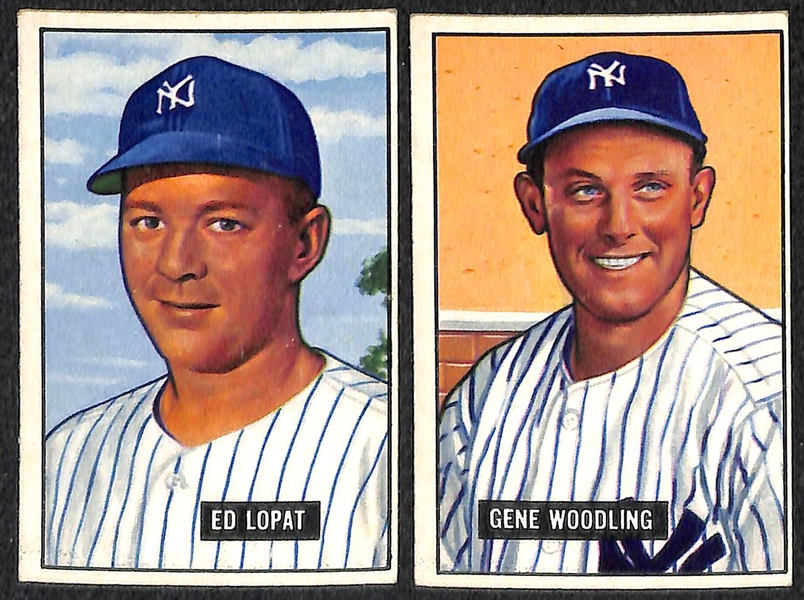 Lot Of 21 1951 Bowman Cards w. Casey Stengel