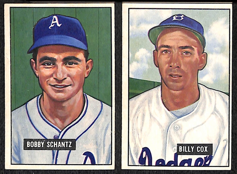 Lot Of 25 1951 Bowman Cards w. Bobby Shantz