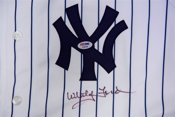 Whitey Ford Signed Yankees Jersey - PSA