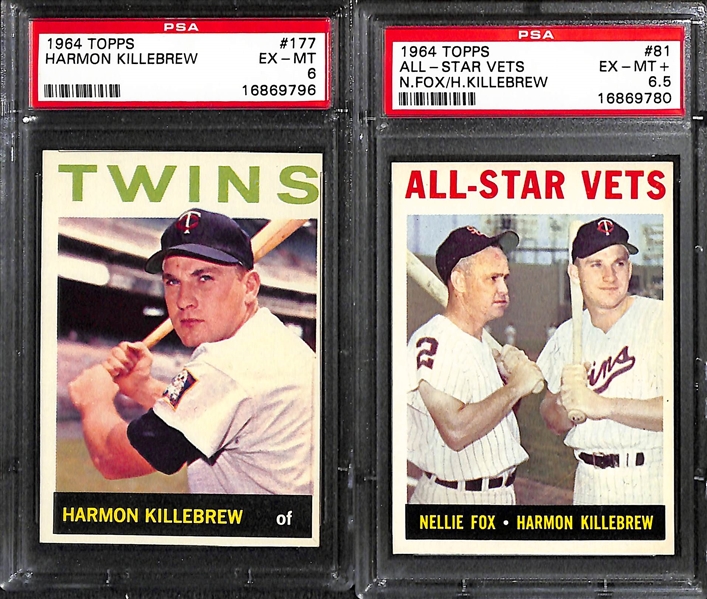 Lot Of 10 Baseball Stars 1960-68 Graded Cards w. Killebrew