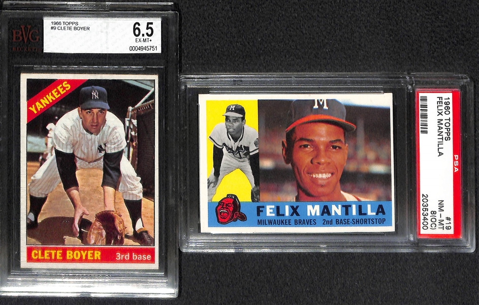 Lot Of 10 Baseball Stars 1960-68 Graded Cards w. Killebrew