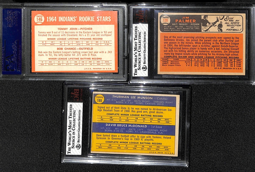 Lot of 3 Baseball RC Cards w. Munson & Palmer