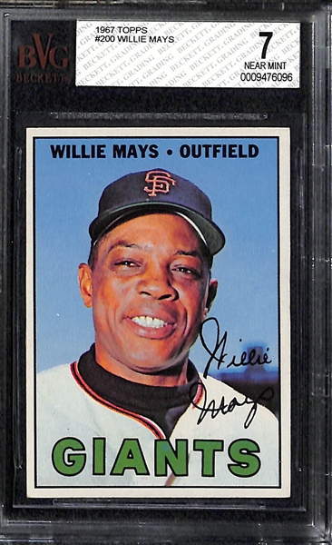 Lot Of 3 Willie Mays BVG Graded Vintage Cards