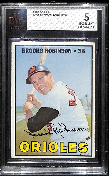 1967 Topps #600 Brooks Robinson Card BVG 5