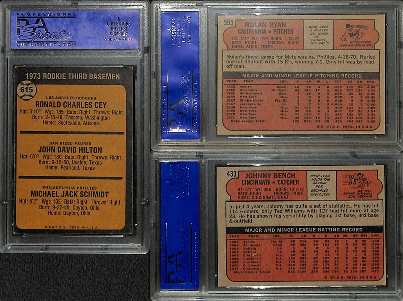 Lot Of 3 PSA Graded Cards w. Mike Schmidt Rookie