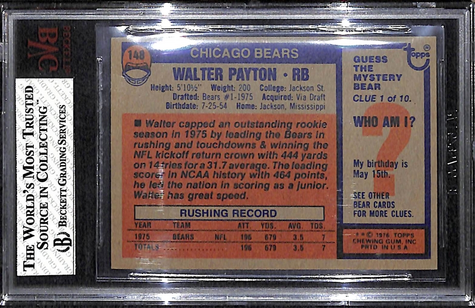 1976 Topps Walter Payton Rookie Card BVG 7.5