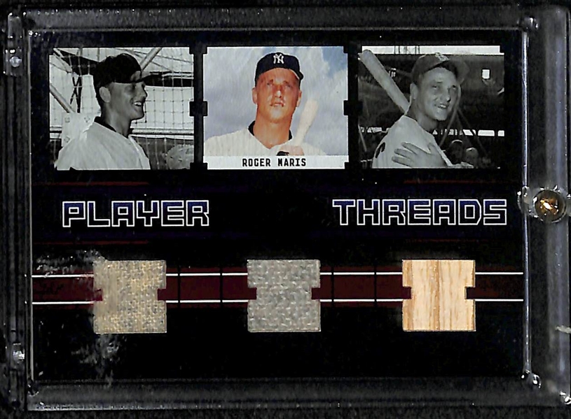 Lot Of 3 Roger Maris Relic Cards