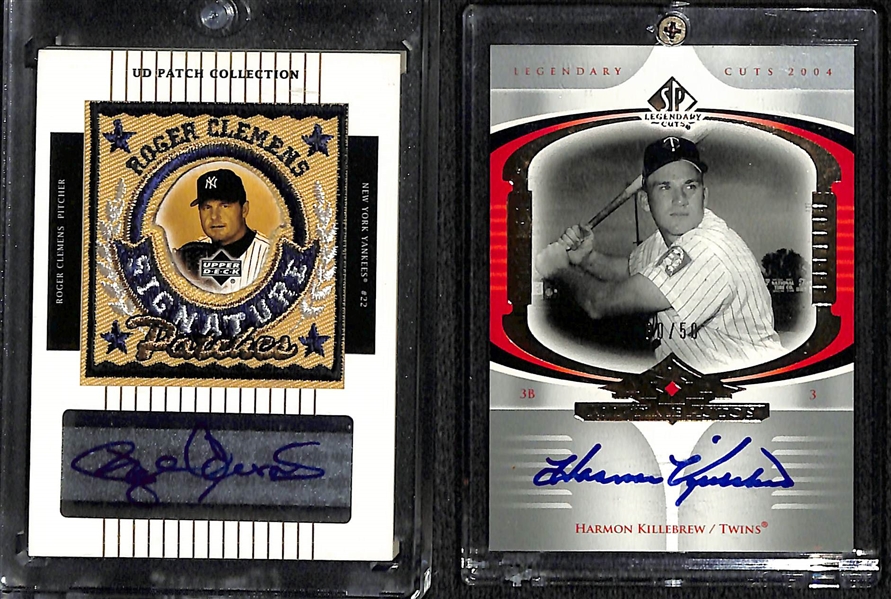 Lot Of 6 Baseball HOF & Stars Autograph Cards w. Killebrew & Brock