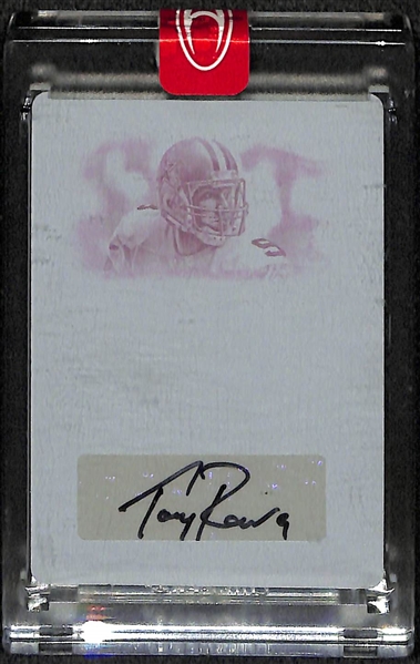 Lot Of 2 Tony Romo Autograph Cards w. 1/1 Printing Plate