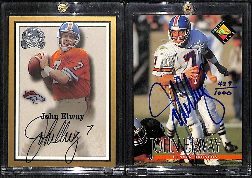 Lot Of 2 John Elway Autograph Cards