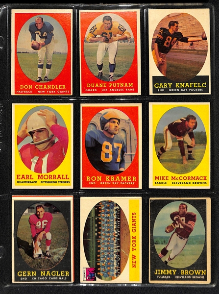 1958 Topps Football Complete Card Set w. Brown RC