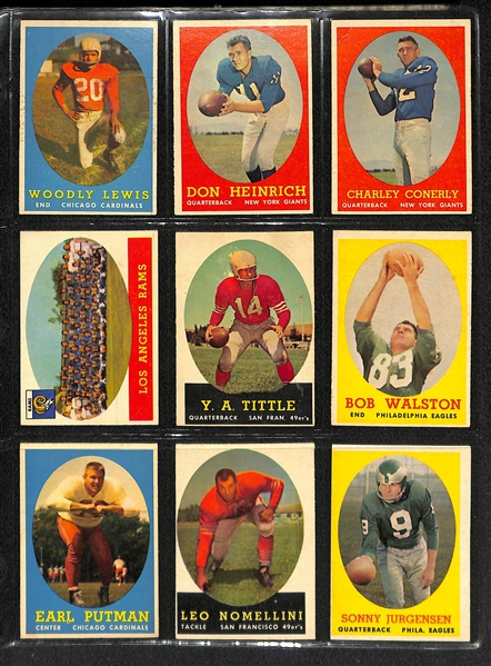 1958 Topps Football Complete Card Set w. Brown RC