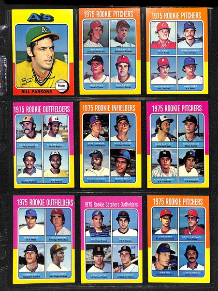 1975 Topps Baseball Card Set w. Brett & Yount RC's