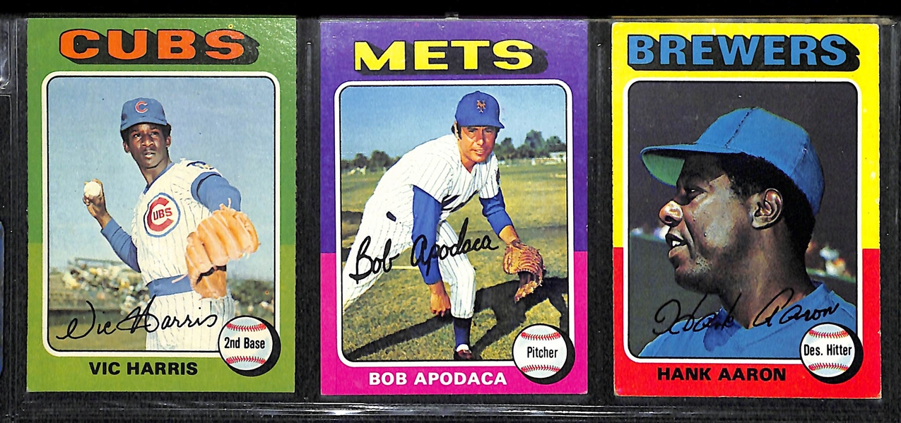 1975 Topps Baseball Card Set w. Brett & Yount RC's