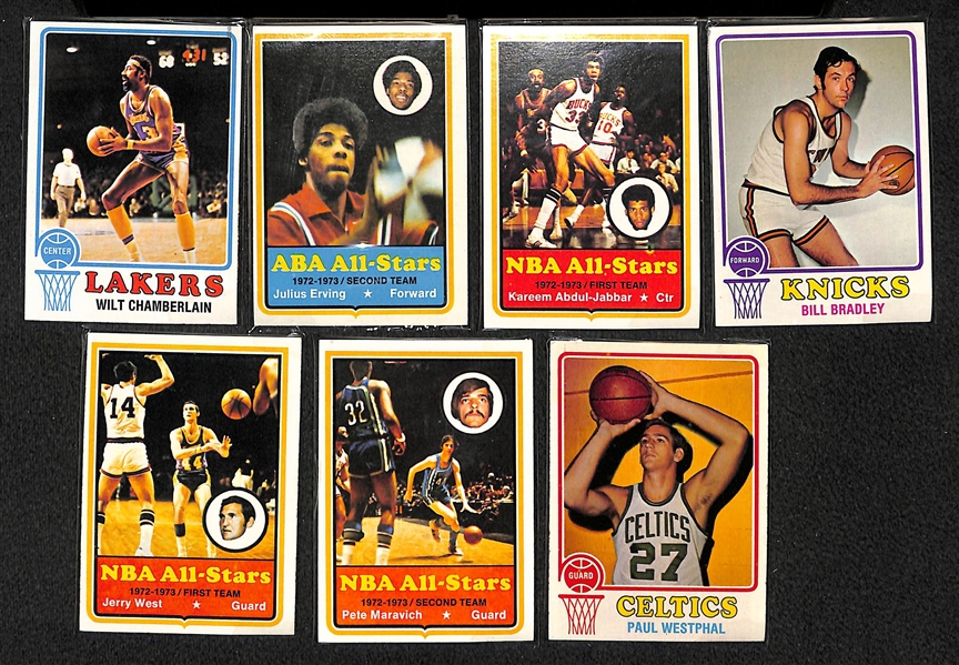 1973-74 Topps Basketball Complete Card Set w. Chamberlian