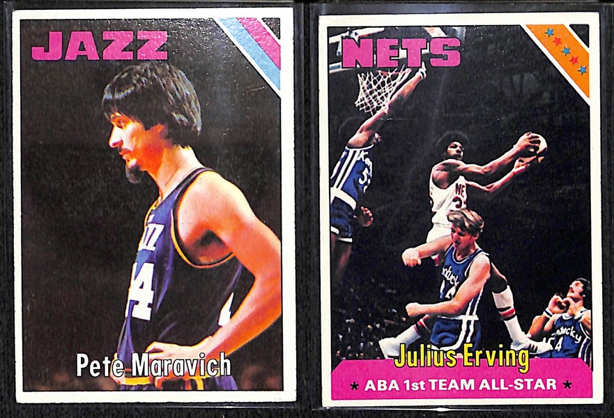 1975-76 Topps Basketball Complete Card Set w. Malone RC