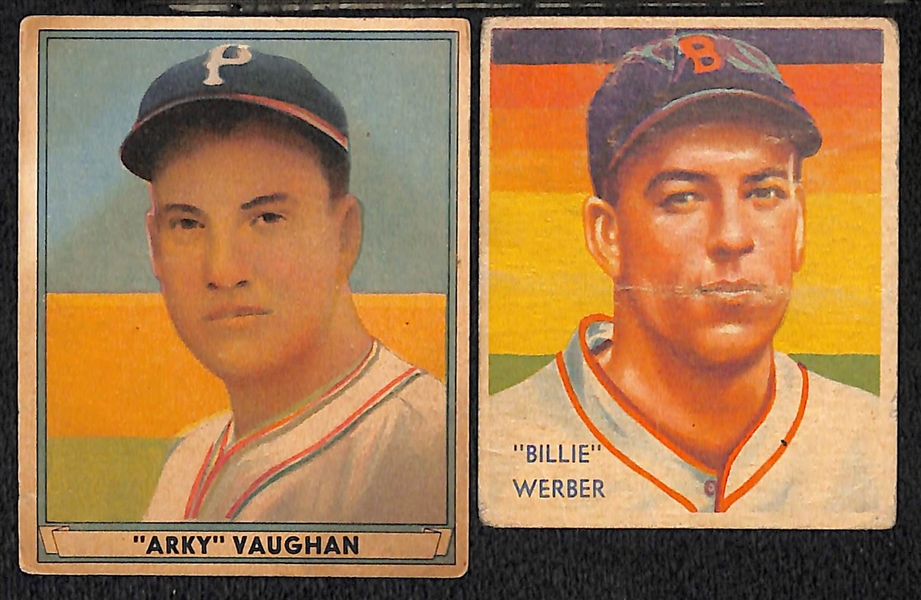 Lot Of 11 1935-52 Baseball Cards w. Arky Vaughan