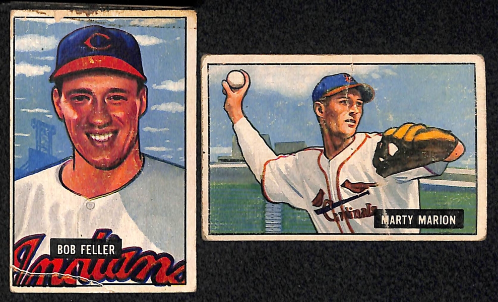 Lot Of 12 1951/52 Bowman Baseball Cards w. Berra